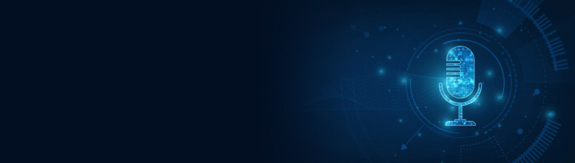 Microphone converting speech waves into a clean transcript